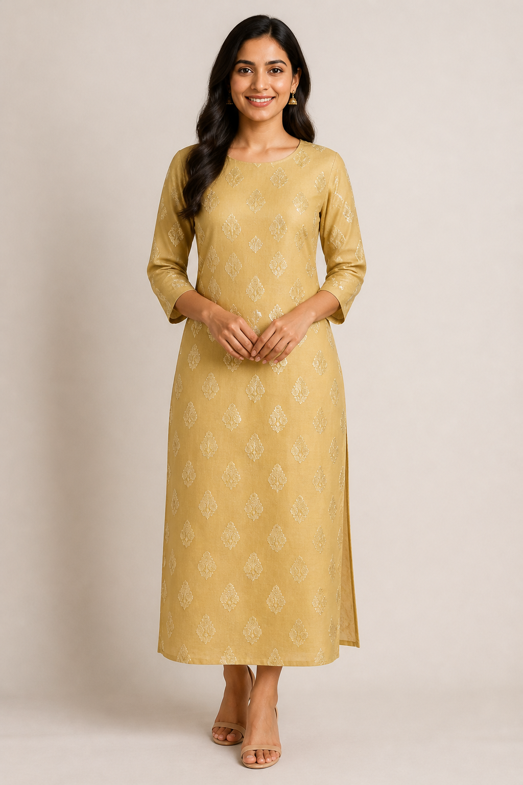 Mul-Chanderi-Yellow