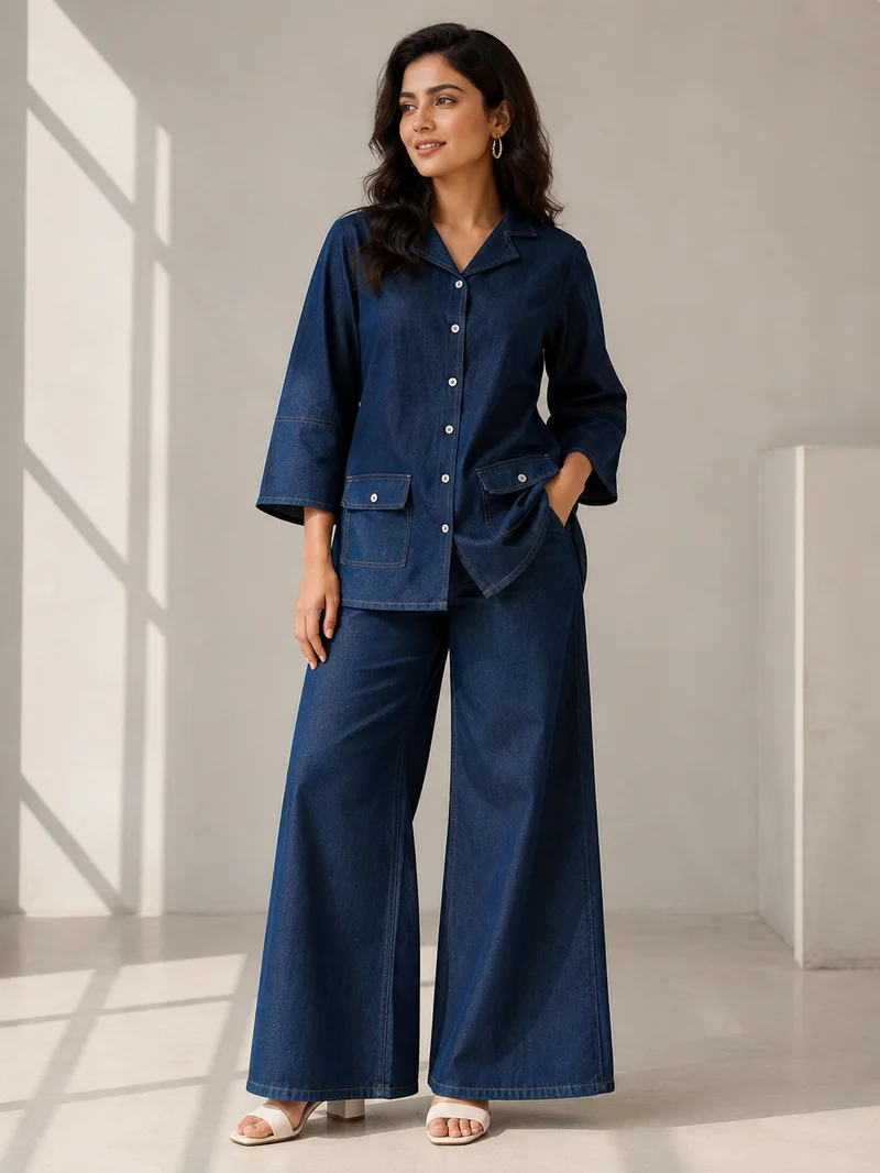 Denim co-ord styling