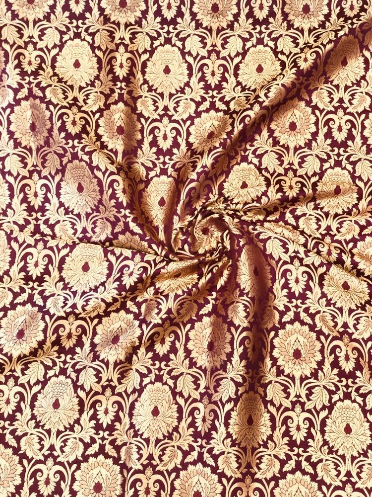 Kimkhaab Brocade Banarasi Maroon