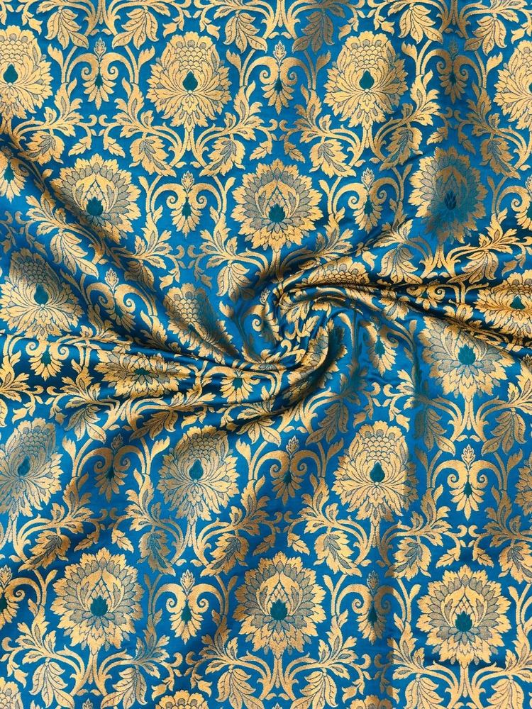 Kimkhaab Brocade Banarasi Teal