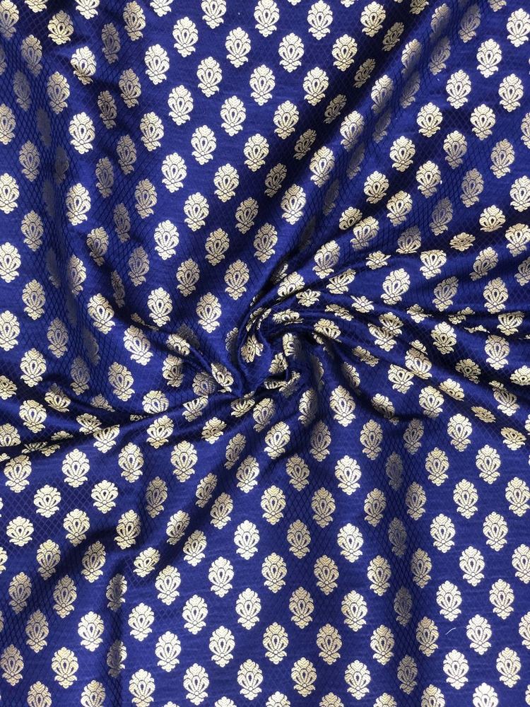 Silk Brocade Banarasi Navy Blue