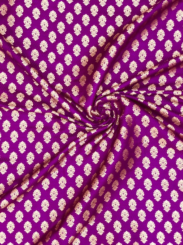 Silk Brocade Banarasi Purple