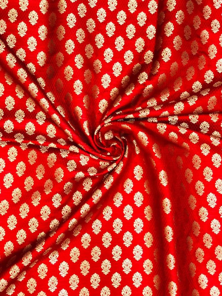 Silk Brocade Banarasi Red