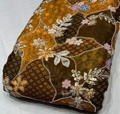 Brown-Chinon-Zari-Embroidery