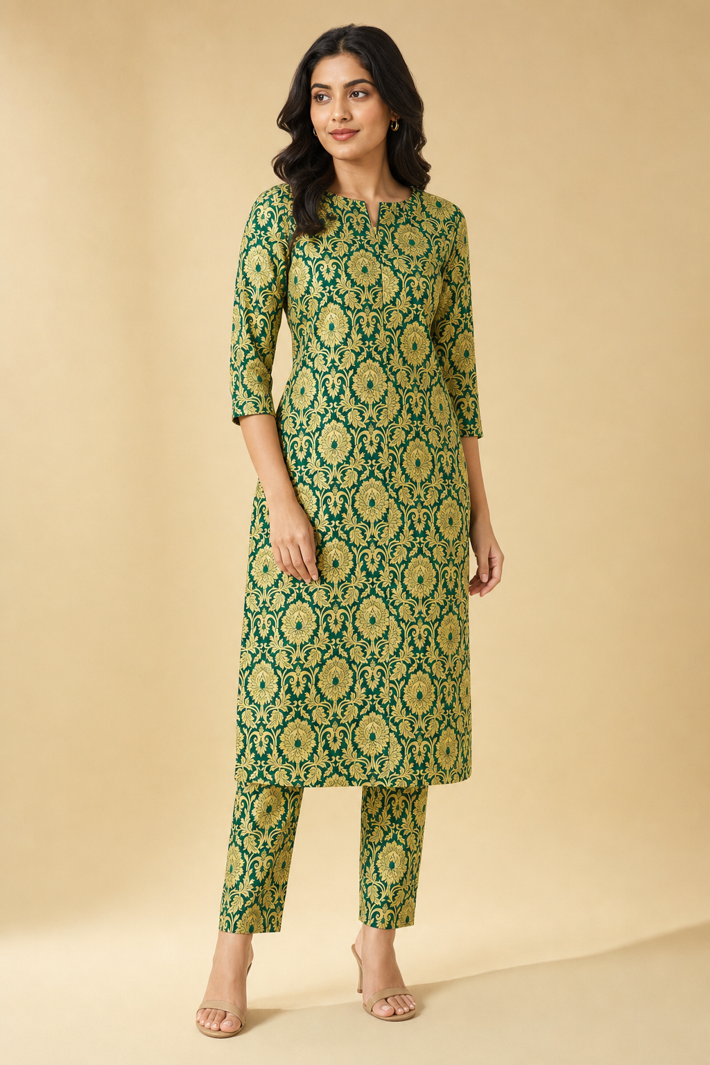Kimkhaab Brocade Banarasi Green