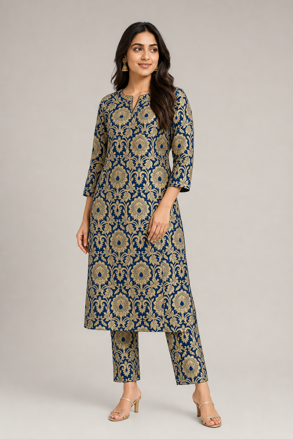 Kimkhaab Brocade Banarasi Navy Blue