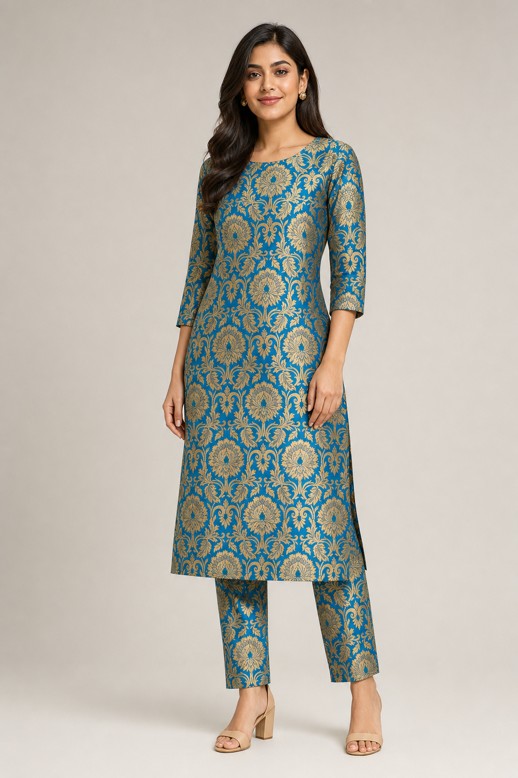 Kimkhaab Brocade Banarasi Teal