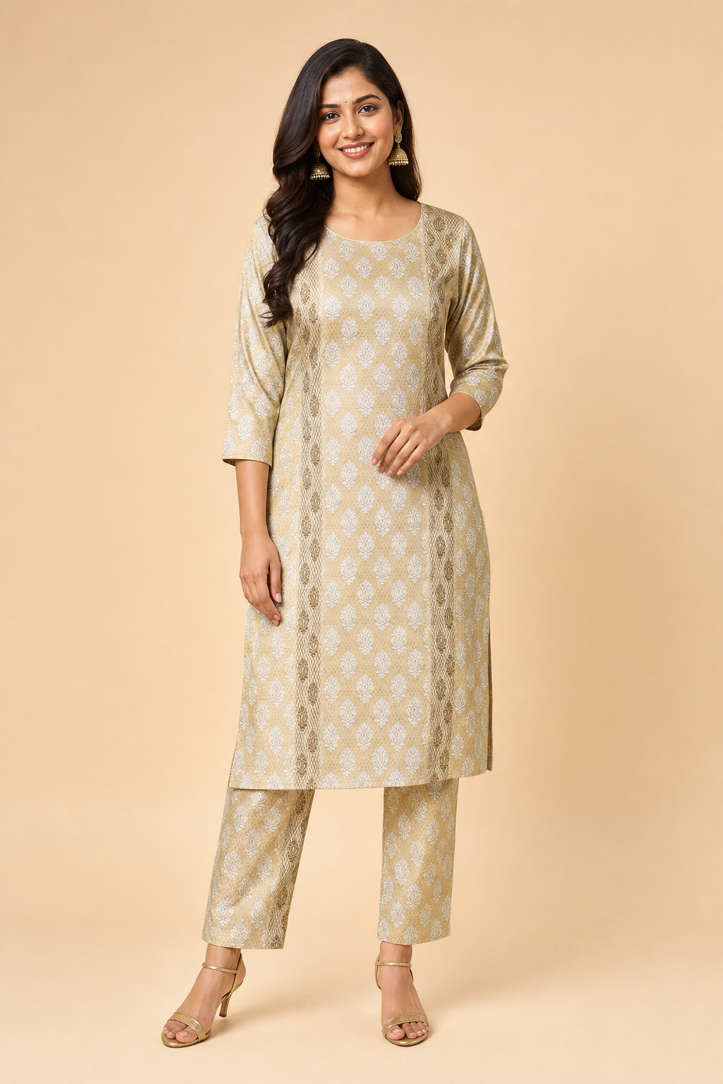 Silk Brocade Banarasi Cream
