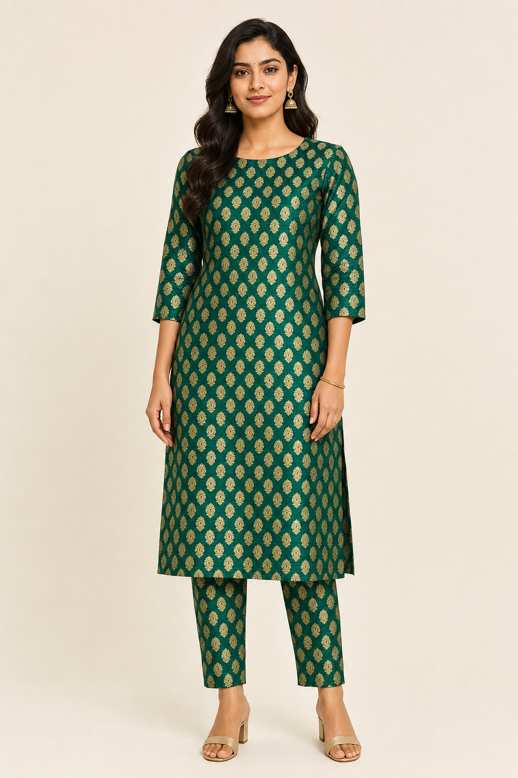 Silk Brocade Banarasi Green