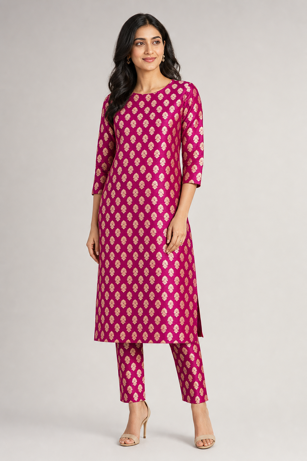Silk Brocade Banarasi Magenta