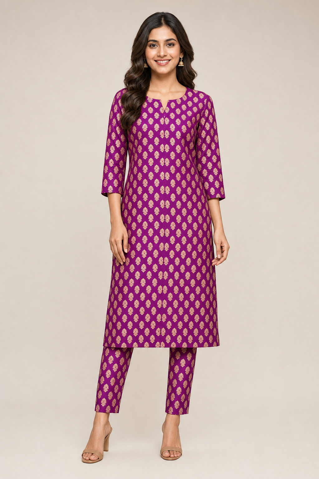 Silk Brocade Banarasi Purple