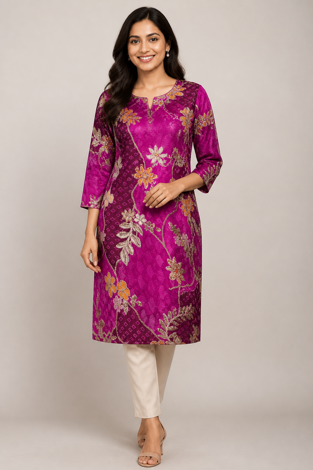 Magenta-Chinon-Zari-Embroidery