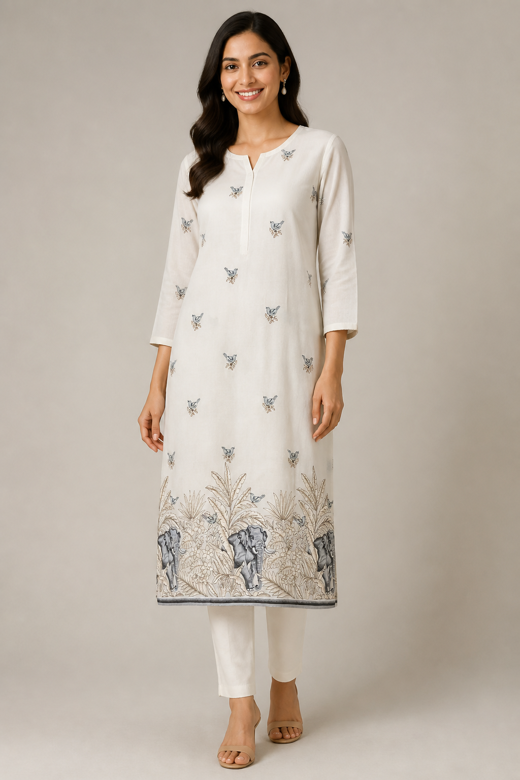 Cotton Thread Zari Embroidery 024