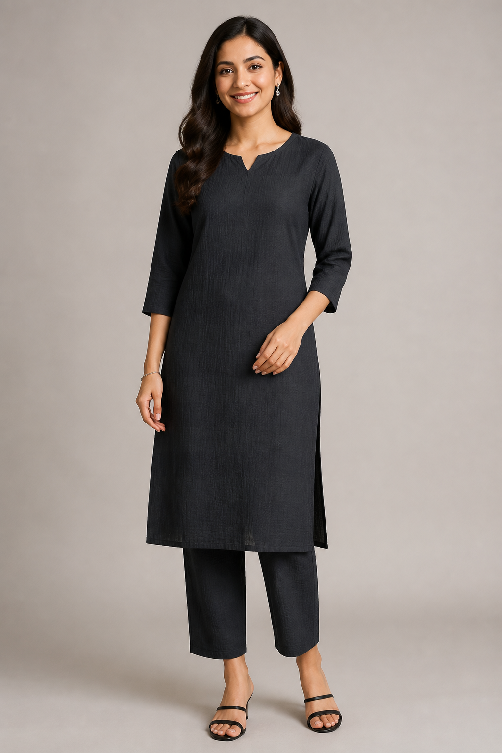 Black Plain CrushCotton