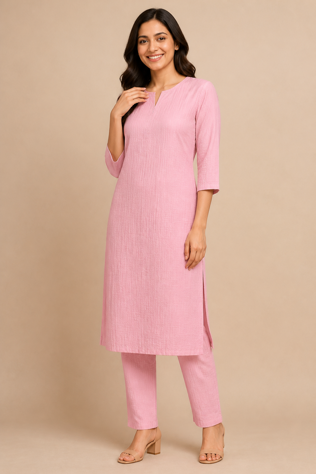 Pink Plain CrushCotton