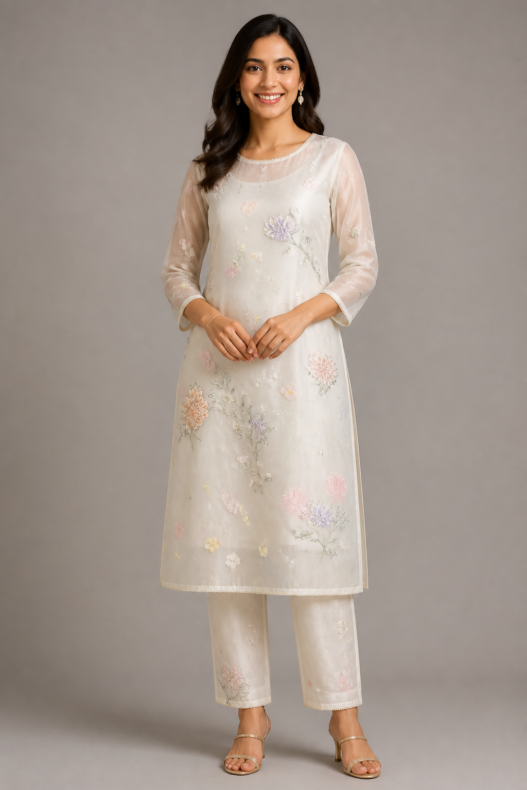 Ivory-Silk-Organza