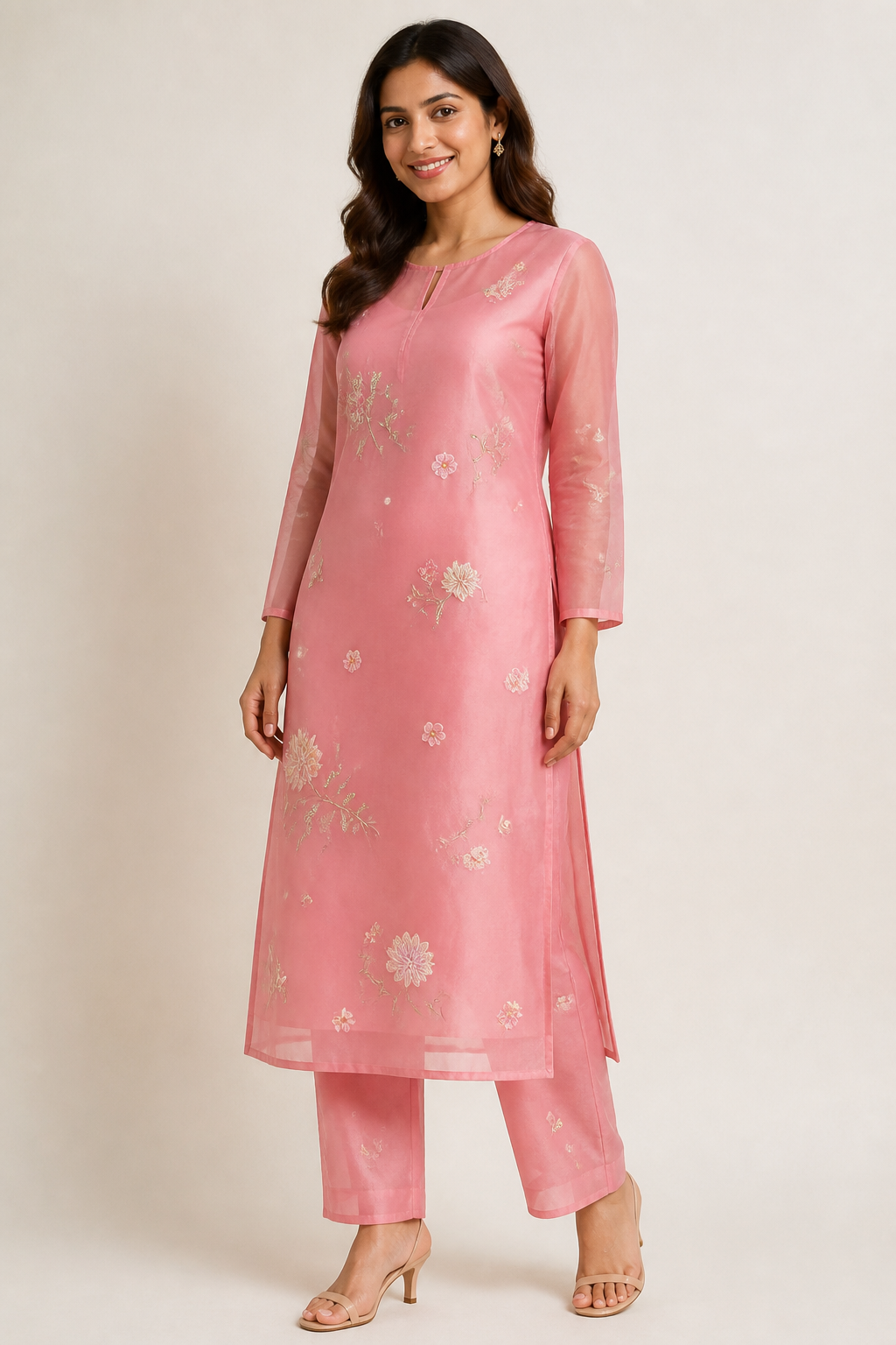 Pink-Silk-Organza