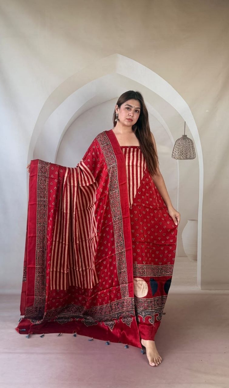 Black Modal Ajrakh Suit 19